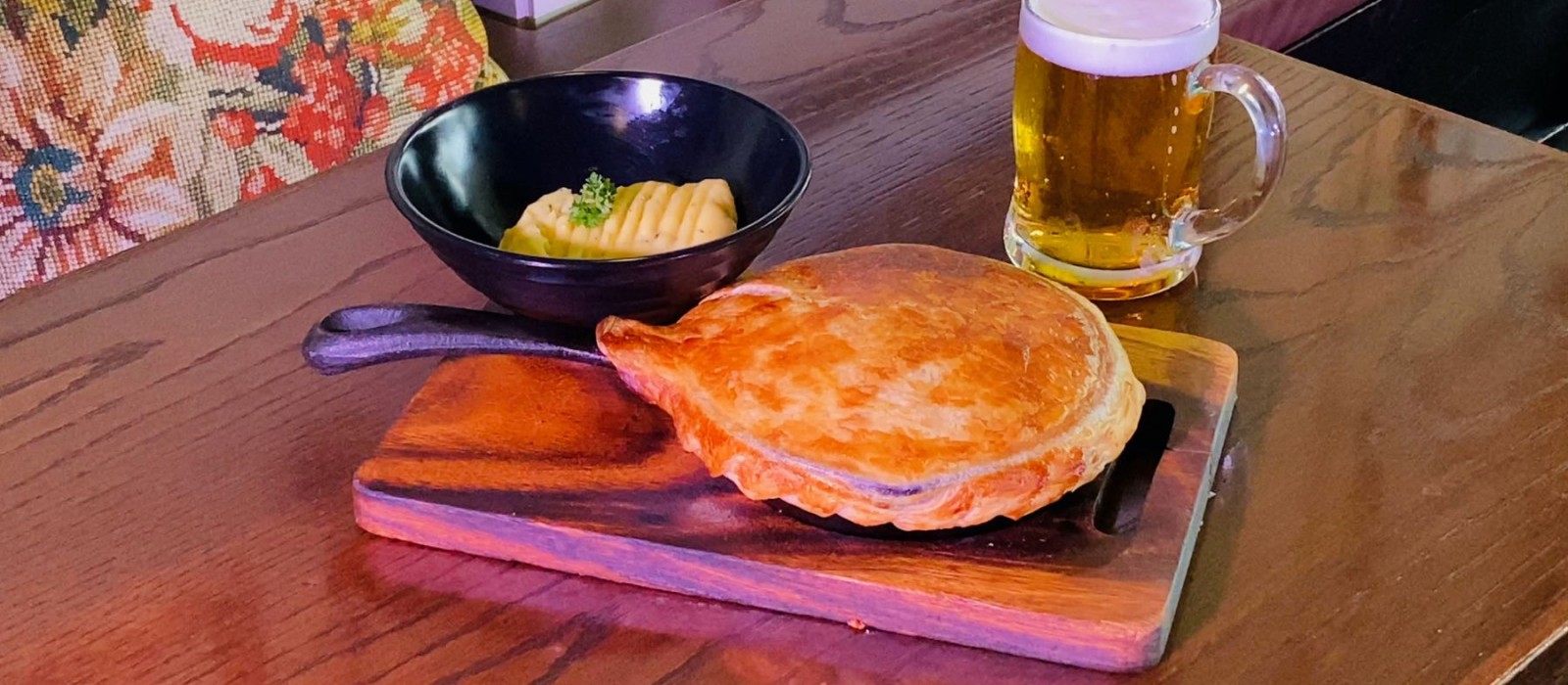 Beef Guinness Pie & Drink Deal Tuesdays.